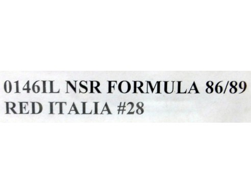 FORMULA 1 86/89 RED ITALIA Nº28 REF.0146IL NSR