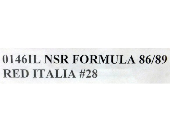 FORMULA 1 86/89 RED ITALIA Nº28 REF.0146IL NSR
