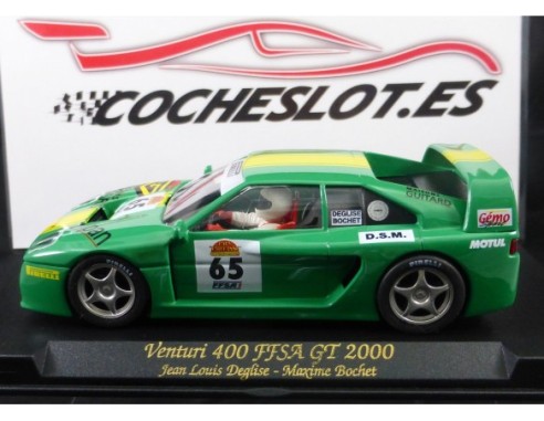 VENTURI 400 FFSA GT 2000 VERDE RAYA AMARILLA Nº65 REF.A241 FLY