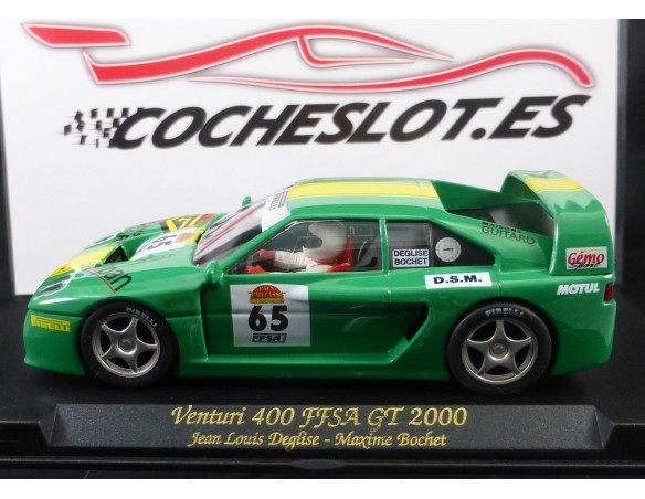 VENTURI 400 FFSA GT 2000 VERDE RAYA AMARILLA Nº65 REF.A241 FLY
