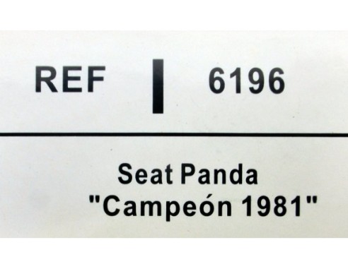 SEAT PANDA CARLOS SAINZ CAMPEON 1981 REF.6196 TECNITOYS