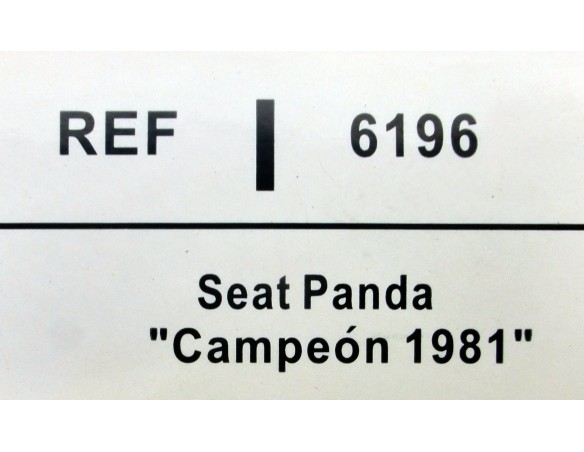 SEAT PANDA CARLOS SAINZ CAMPEON 1981 REF.6196 TECNITOYS