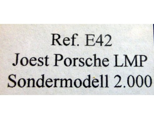 JOEST PORSCHE EDICION ALEMANIA NARANJA Nº20 SONDERMODELL 2000 FLY