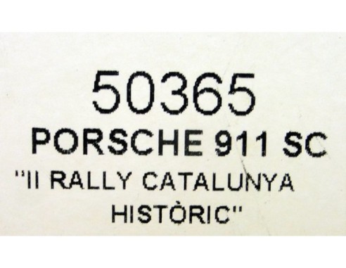 PORSCHE 911 SC II RALLY CATALUNYA HISTORIC REF.50365 NINCO