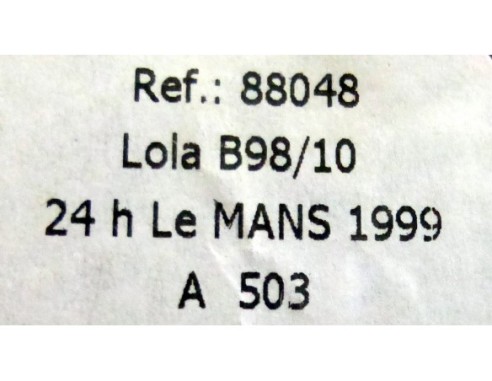 LOLA B98/10 LE MANS 1999	BLANCO ROJO AZUL TALKLINE Nº26 REF.88048 A503 FLY