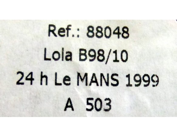 LOLA B98/10 LE MANS 1999	BLANCO ROJO AZUL TALKLINE Nº26 REF.88048 A503 FLY