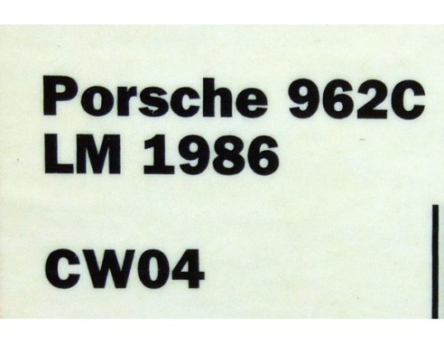 PORSCHE 962C LE MANS 1986 REF.CW04 SLOT.IT