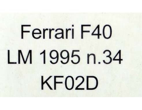 FERRARI F40 LM 1995 Nº34 REF.KF02D SLOT.IT