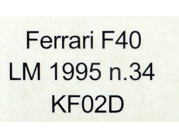 FERRARI F40 LM 1995 Nº34 REF.KF02D SLOT.IT