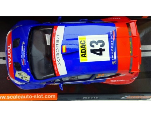 PEUGEOT 208 T16 DEUTCHLAND RALLY 2016 Nº43 REF.SC6216 SCALEAUTO