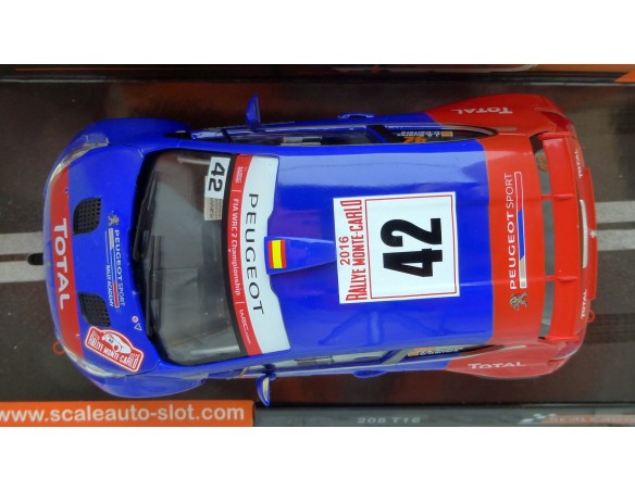 PEUGEOT 208 T16 MONTECARLO 2016 Nº42 REF.SC6214 SCALEAUTO