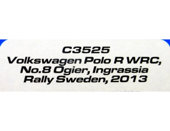 VOLKSWAGEN POLO R WRC RALLY SWEDEN 2013 REF.C3525 SUPERSLOT