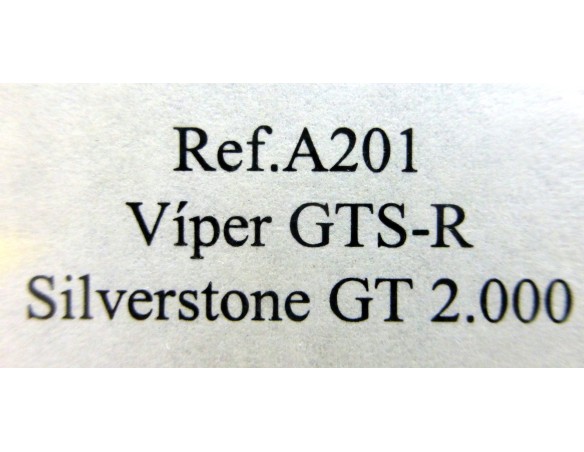DODGE VIPER GTS-R SILVERSTONE GT 2000	NEGRO Nº29 REF.-A201FLY