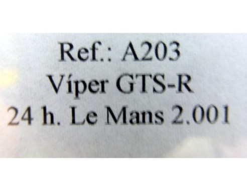 DODGE VIPER GTS-R LE MANS 2011 PLAY STATION 2 EQUIPO FRANCIA REF.A203 FLY