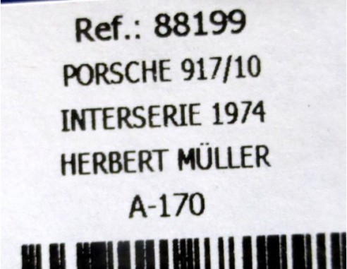 Porsche 917/10 Interserie 74 PLATA MARTINI Nº0 REF.A170 -88199 FLY