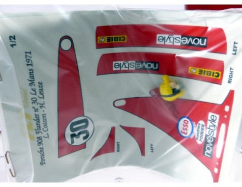 PORSCHE 908 FLUNDER CALCAS DECALS AMARILLO REF.C44 FLY