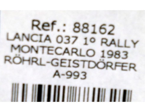 Lancia 037. Rally Montecarlo 1983.MARTINI FARERA  Ref. A993 FLY