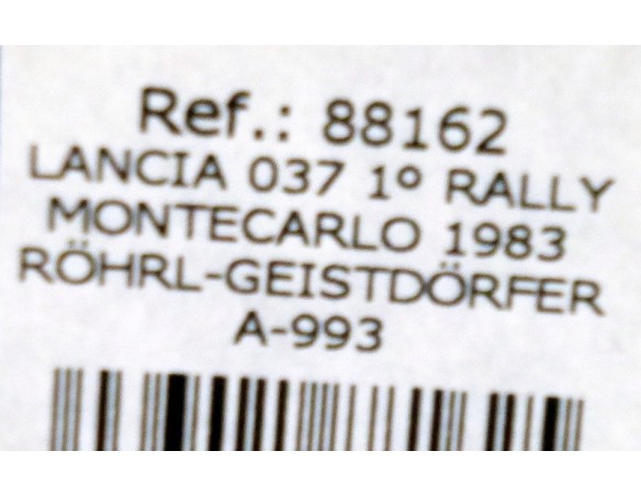 Lancia 037. Rally Montecarlo 1983.MARTINI FARERA  Ref. A993 FLY
