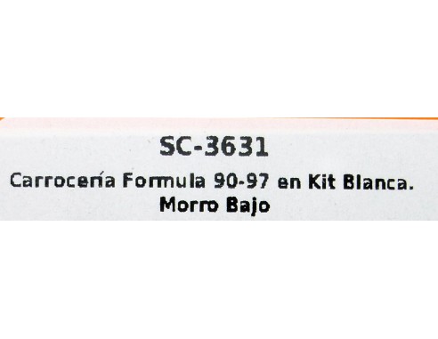 CARROCERIA 90- 97 EN KIIT BLANCA MORRO BAJO REF.SC3631 SCALEAUTO