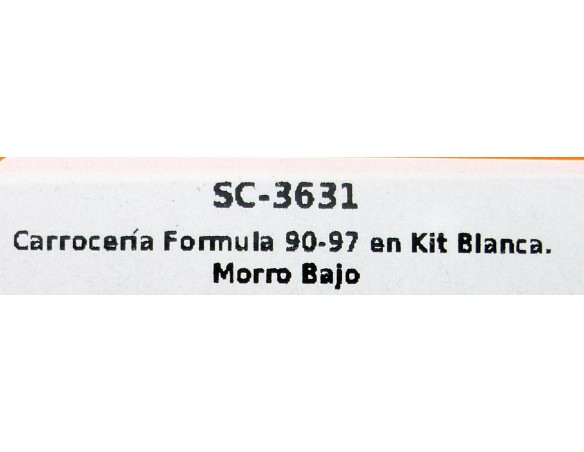 CARROCERIA 90- 97 EN KIIT BLANCA MORRO BAJO REF.SC3631 SCALEAUTO