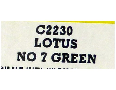 LOTUS Nº7 VERDE SCALEXTRIC UK REF.C2230 SUPERSLOT