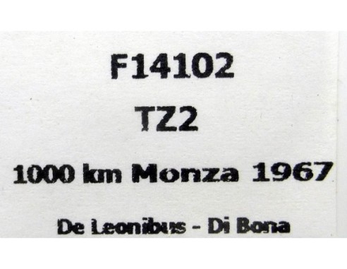 ALFA TZ2 1000 Km MONZA 1967 REF. F14102 FLYSLOT