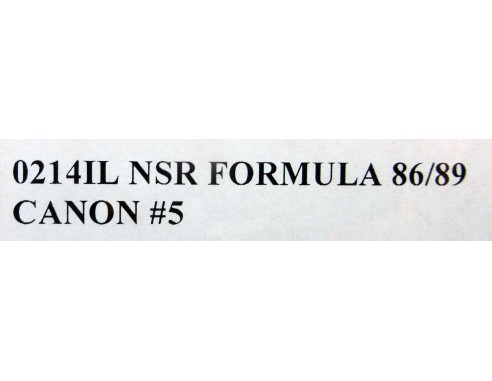 FORMULA 86/89 CANON Nº5 REF.0214IL NSR