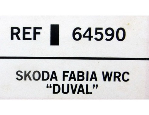 SKODA FABIA WRC DUVAL RALLYE MONTECARLO 2006 REF. 64590 SCX