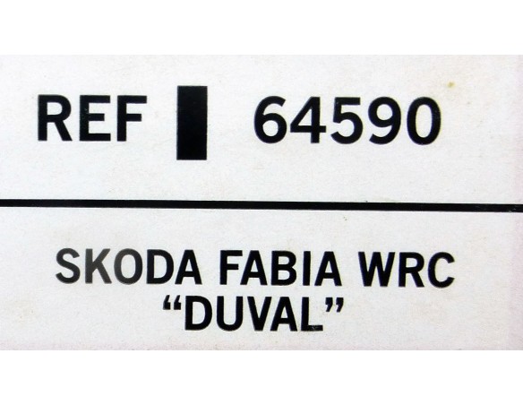 SKODA FABIA WRC DUVAL RALLYE MONTECARLO 2006 REF. 64590 SCX