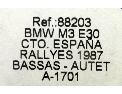 BMW M3 E30 CTO.ESPAÑA RALLYES 1987 A1701 REF.88203 FLY