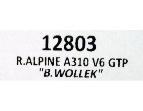 RENAULT ALPINE A310 V6 GTP REF.12803 TEAM SLOT