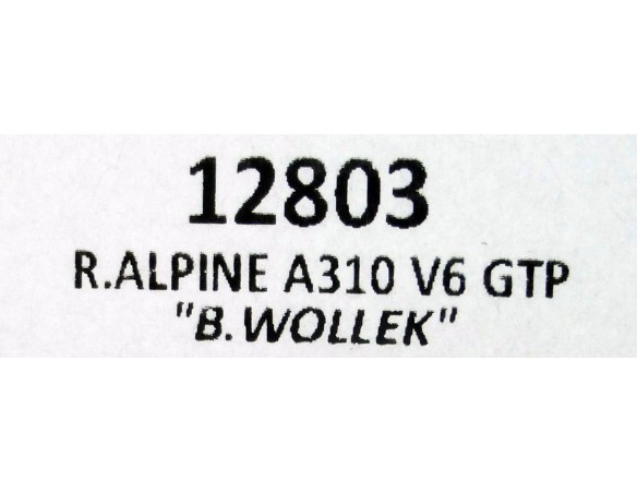 RENAULT ALPINE A310 V6 GTP REF.12803 TEAM SLOT