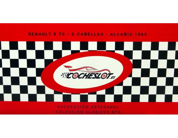 RENAULT 8 TS S.CAÑELLAS ALCAÑIZ 1969 DECORACION ARTESANAL REF.5 COCHESLOT