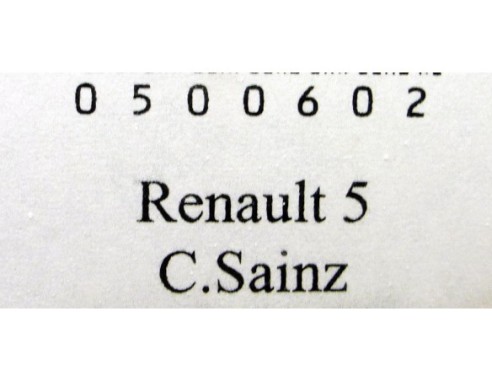RENAULT 5 C.SAINZ REF.0500602 SPIRIT