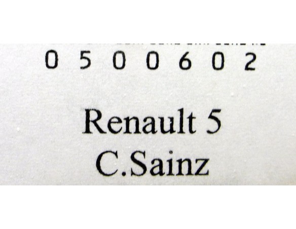 RENAULT 5 C.SAINZ REF.0500602 SPIRIT