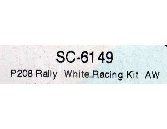 PEUGEOT 208 RALLY WHITE RACING KIT AW REF.SC6149 SCALEAUTO