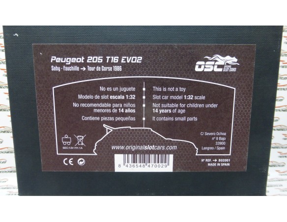 PEUGEOT 205 T16 EVO2 TOUR DE CORSE 1986 REF.B02001 OSC