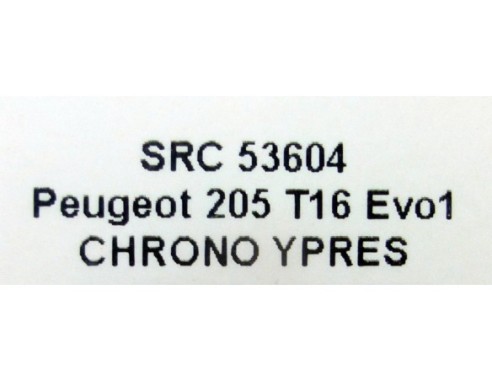 PEUGEOT 205 T16 EVO1 CHRONO Y PRES REF.53604 SRC
