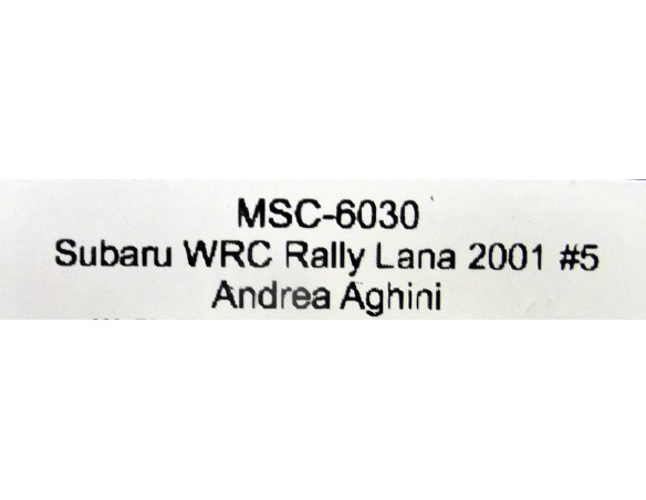 SUBARU WRC RALLY LANA 2001 Nº5 REF.6030 MSC