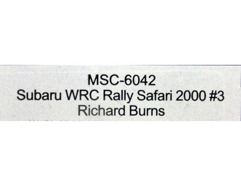 SUBARU WRC RALLY SAFARI 2000 Nº3 REF.6042 MSC