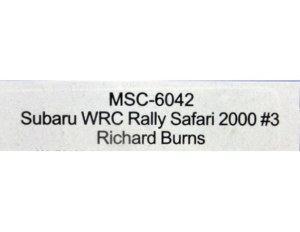 SUBARU WRC RALLY SAFARI 2000 Nº3 REF.6042 MSC