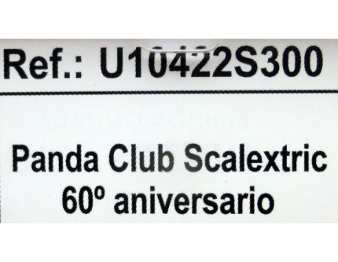 PANDA CLUB SCALEXTRIC 60º ANIVERSARIO REF.U10422S300 SCX