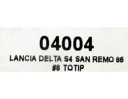 LANCIA DELTA S4 SAN REMO 86 Nº8 TOTIP REF.04004 SRC