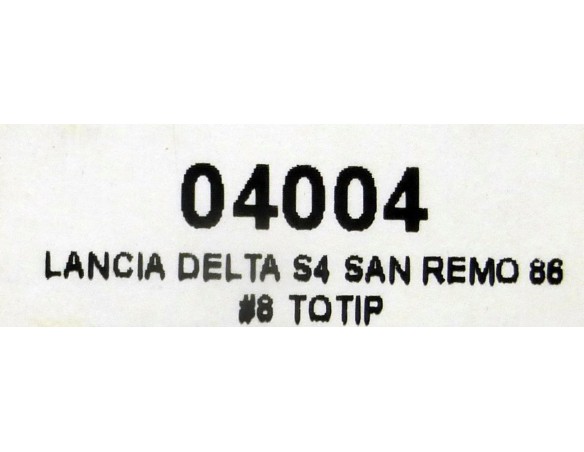 LANCIA DELTA S4 SAN REMO 86 Nº8 TOTIP REF.04004 SRC