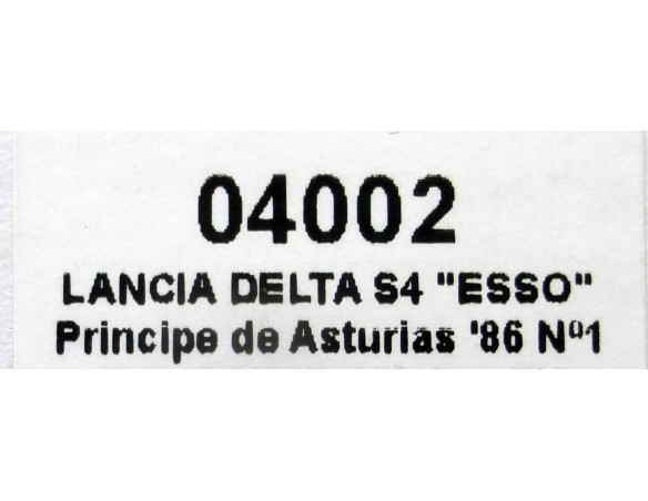 LANCIA DELTA S4 “ESSO” PRINCIPE DE ASTURIAS 86 Nº1 REF.04002 SRC