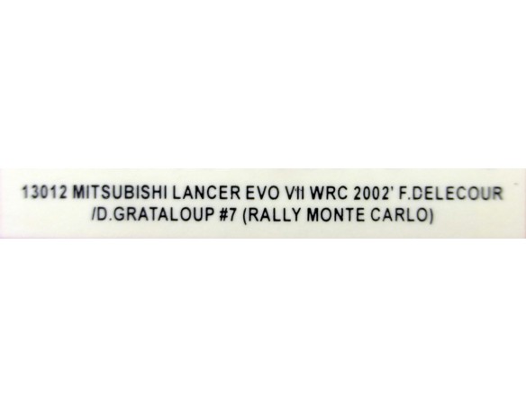 MITSUBISHI LANCER EVO VII WRC 2002 RALLY MONTECARLO REF.13012 AUTOART