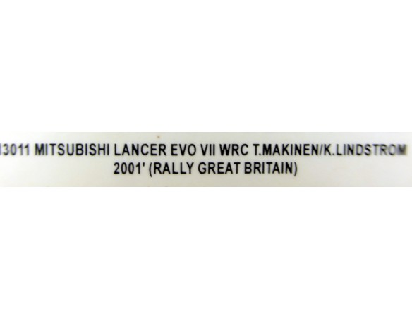 MITSUBISHI LANCER EVO VII WRC 2001 RALLY GREAT BRITAIN REF.13011 AUTOART