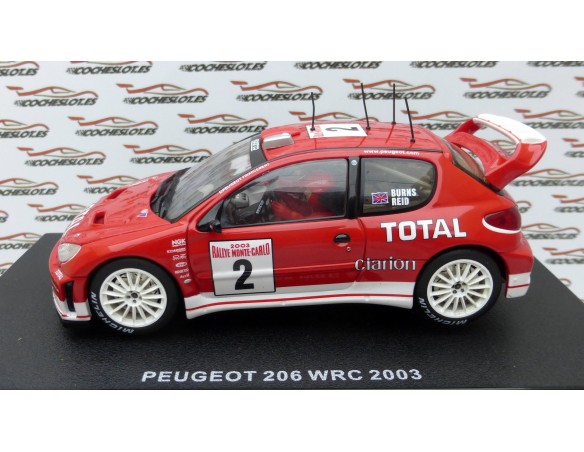 PEUGEOT 206 WRC 2003 Nº2 RALLY OF MONTECARLO REF.13512 AUTOART