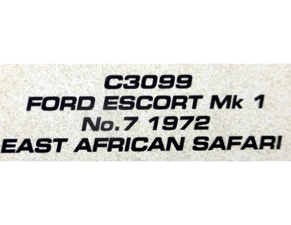 FORD ESCORT MK1 Nº7 1972 EAST AFRICAN SAFARI  REF.C3099 SUPERSLOT