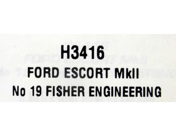 FORD ESCORT MK II Nº19 FISHER ENGINEERING REF.H3416 SUPERSLOT